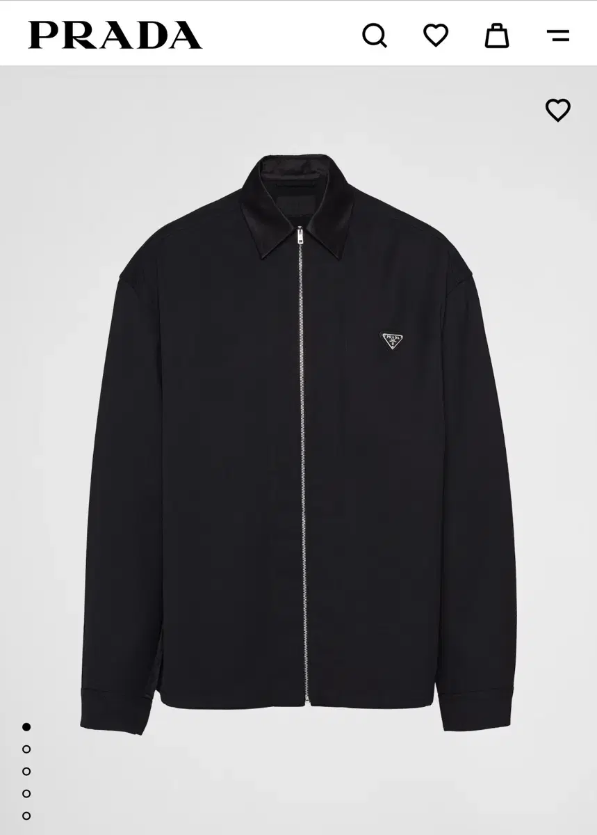 [Men's Prada Wool Zip-up Shirt Jacket