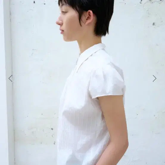 버뮬라 CAP SLEEVE STRIPE SHIRT (WHITE)