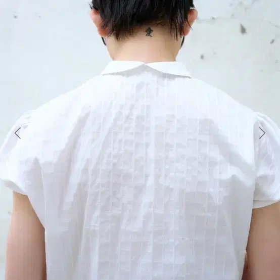 버뮬라 CAP SLEEVE STRIPE SHIRT (WHITE)