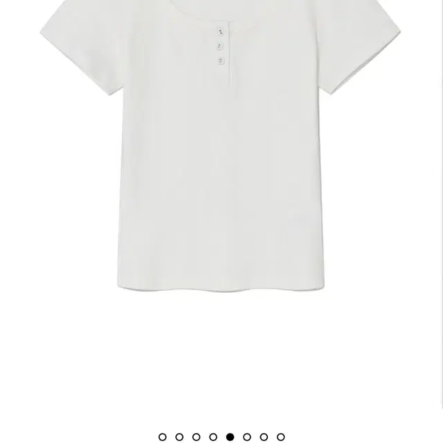 Glowny PROVINCE EYELET BUTTON TEE (WHITE