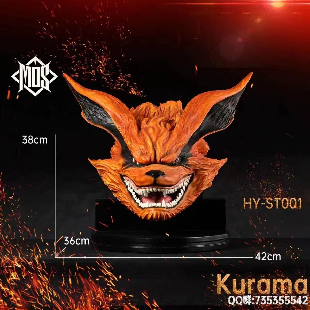 [Pre-Order] MOS Naruto Kurama Head Resin Statue