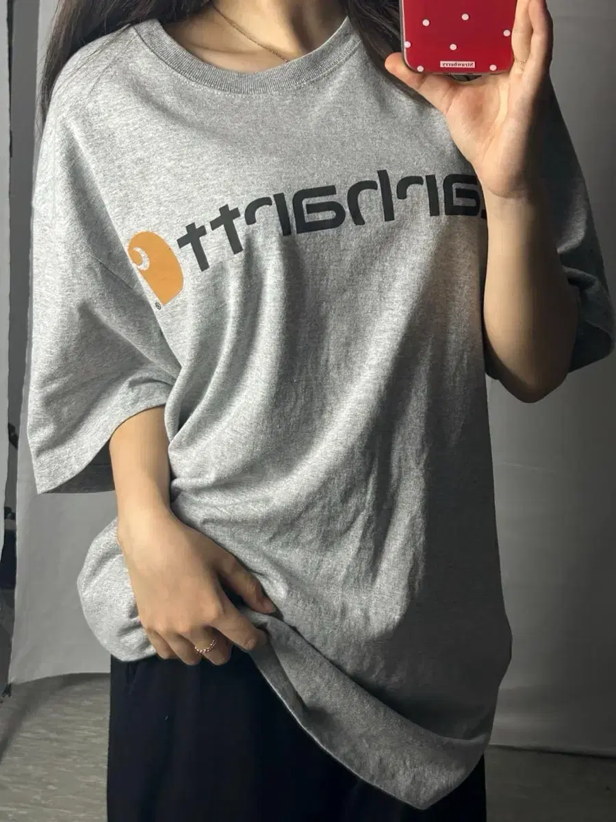 Calhart Big Logo Gray Loose Fit Vahn Tee