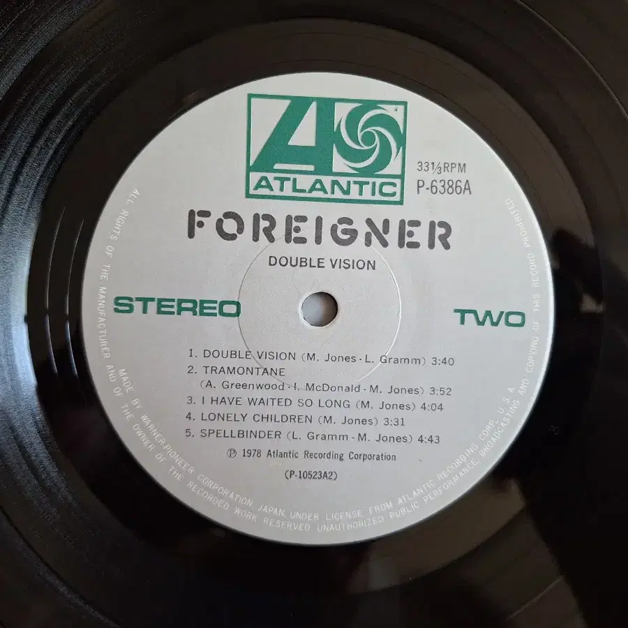 수입반/Foreigner - Double Vision LP