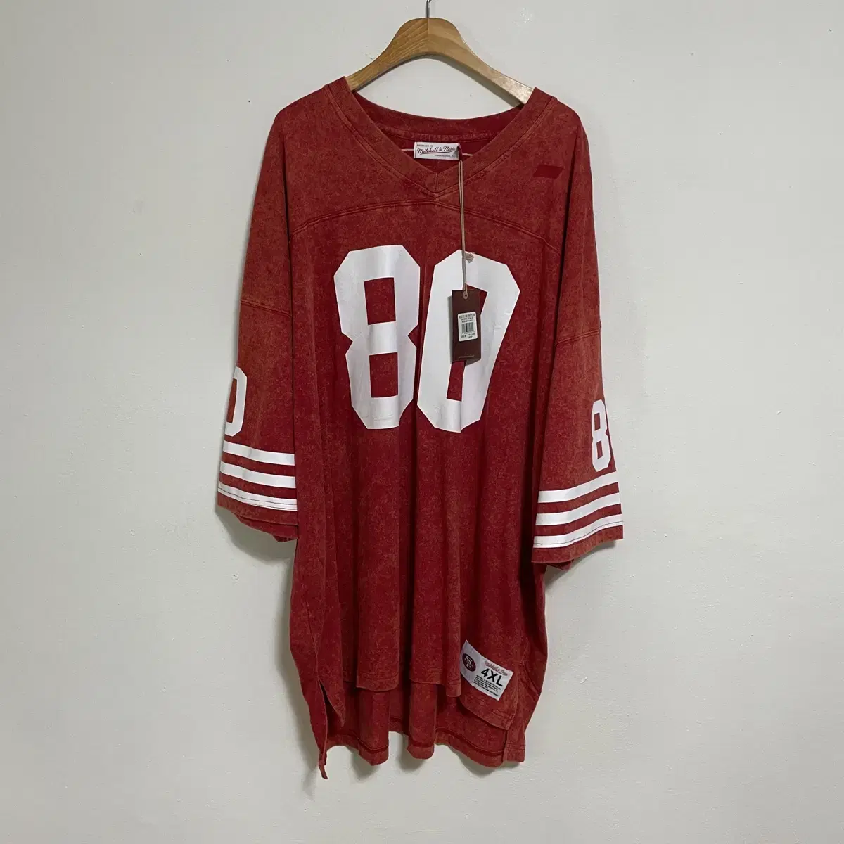 C384 (새상품) 미첼앤네스 NFL 럭비 반팔 4XL