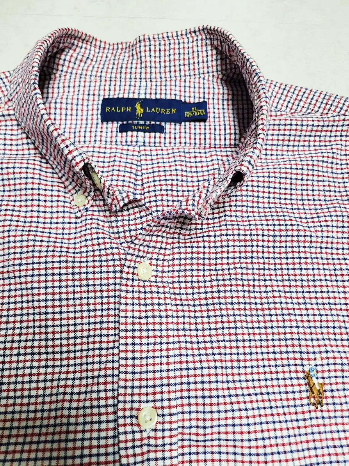 Polo Ralph Lauren Gingham Check Oxford Cotton XL Shirt Pol1018