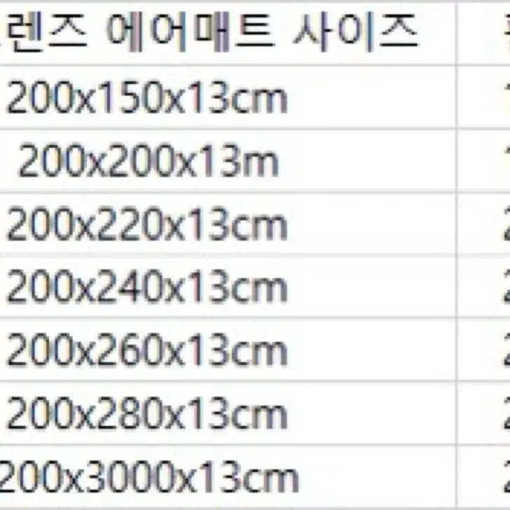 (새상품)신제품 에어프렌즈 초경량 에어매트(높이:13cm)