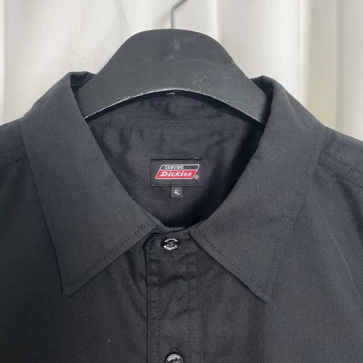 DICKIES 디키즈 블랙 롱 슬리브 워크셔츠 포켓 체인지