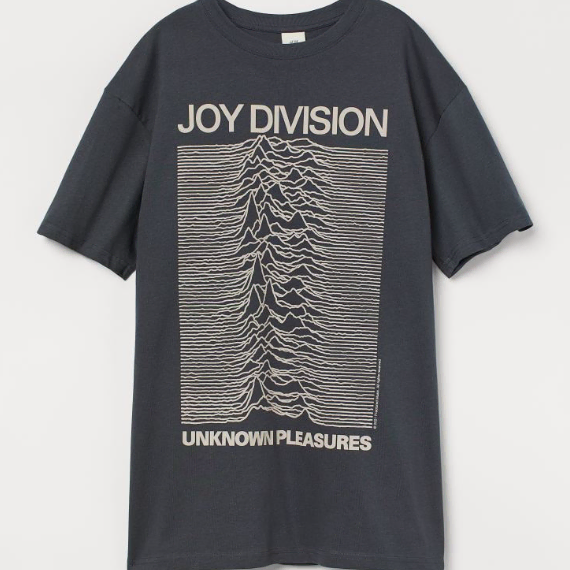 (구매) 조이 디비전 H&M 티셔츠 다크 그레이 Joy Division