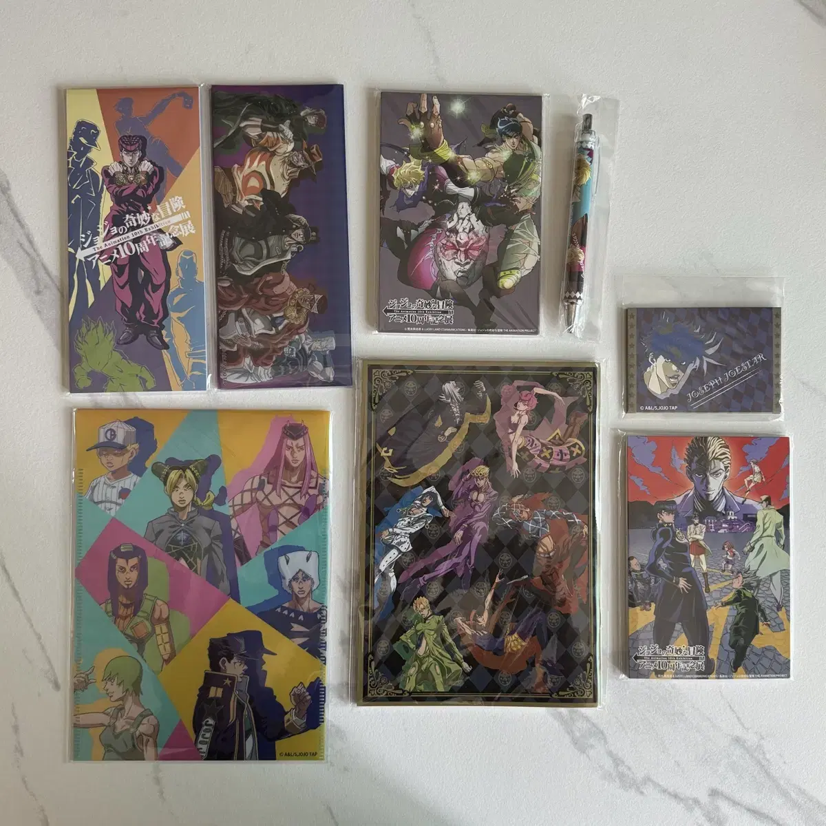 JoJo's 10th Anniversary Exhibition pre-order benefit set jonathan joseph jotaro josuke jorno jorin