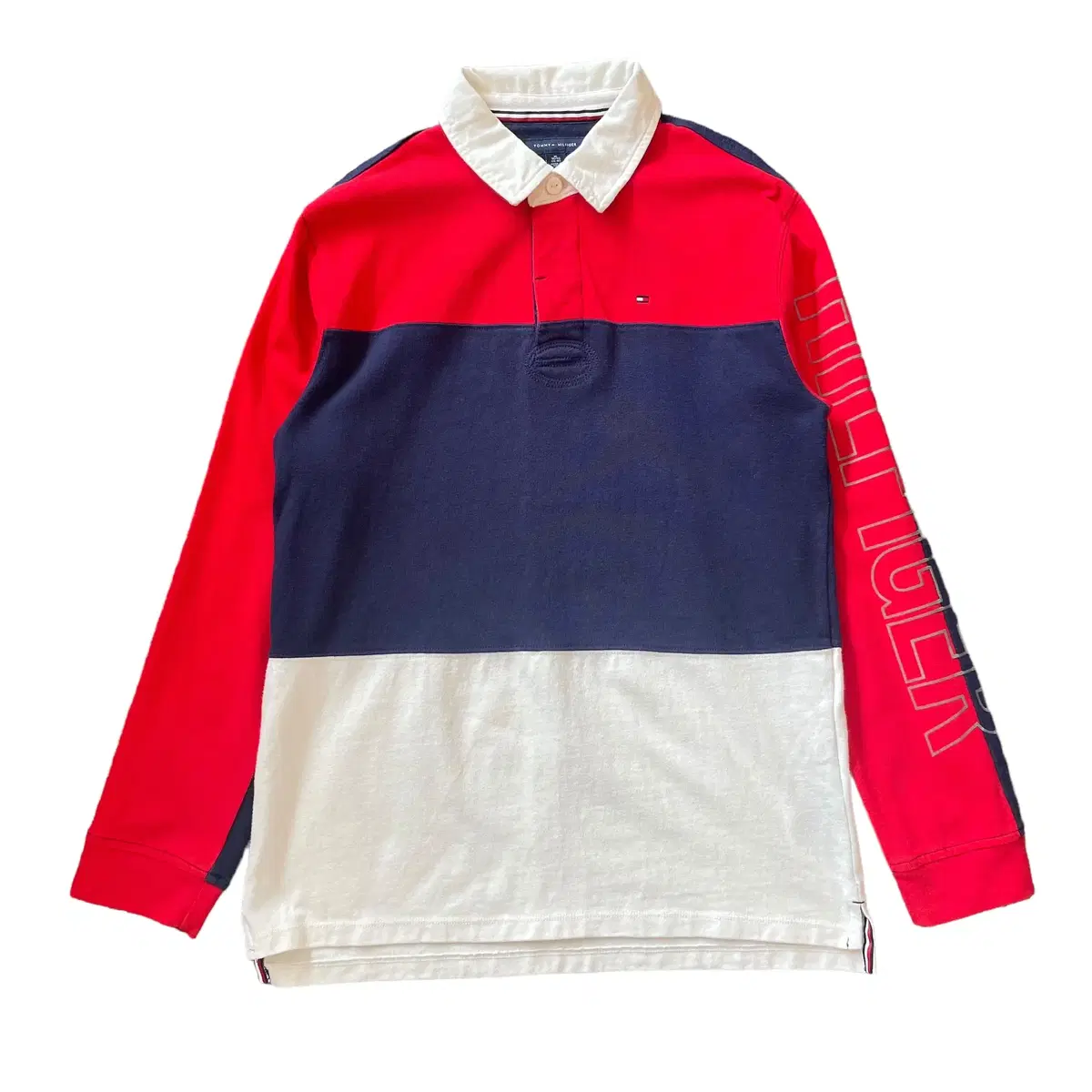 Tommy Hilfiger Colorblocked Stripe Print kara Long Sleeve T-Shirt XL