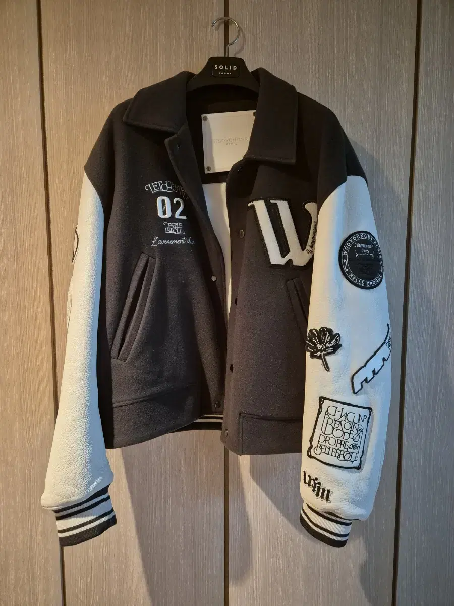 wooyoung 미 22fw varsity jacket size 50