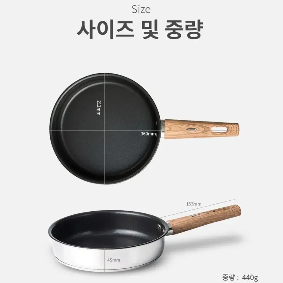 IH 인덕션 20cm 에그팬 스텐 논스틱 후라이팬 캠핑 프라이팬