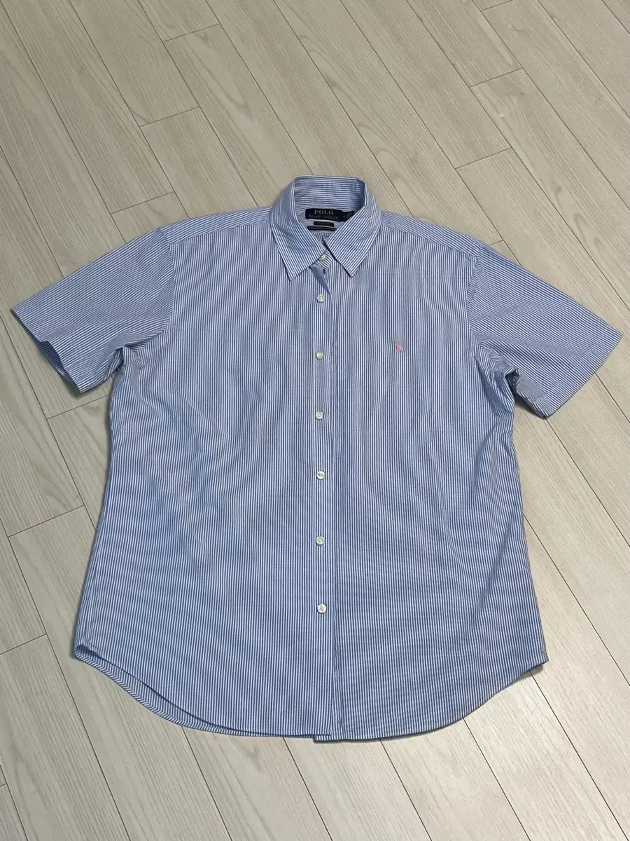 (Unfolded) Genuine Polo Stripe Short Sleeve Shirt