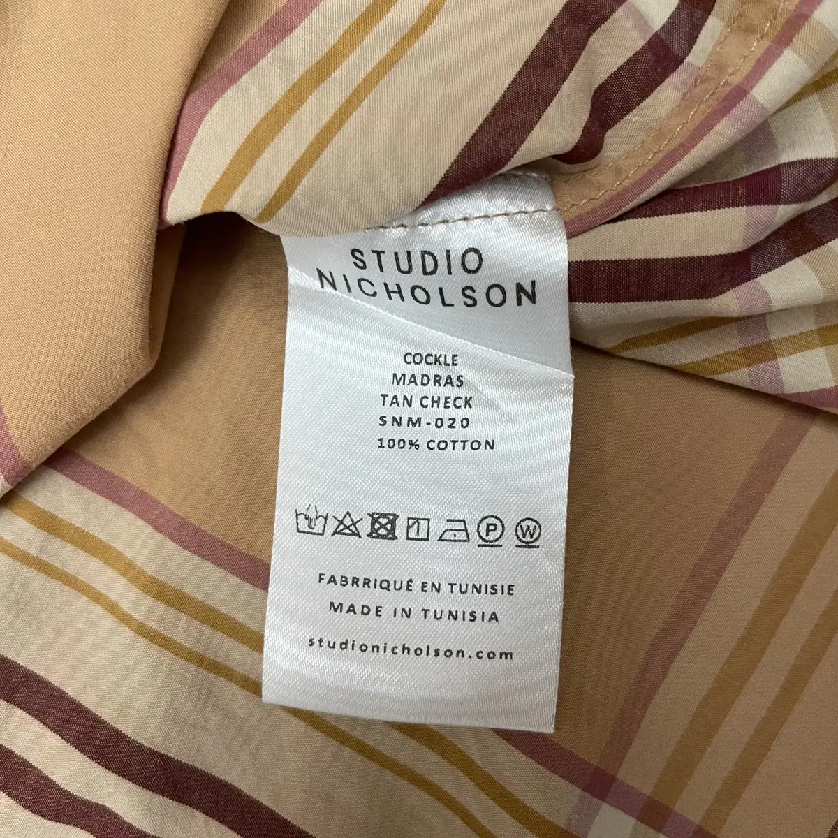 STUDIO NICHOLSON 반팔 셔츠 피치(100)