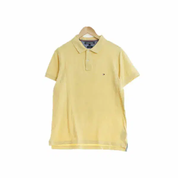 Tommy Hilfiger Yellow Cotton Short Sleeve Karati