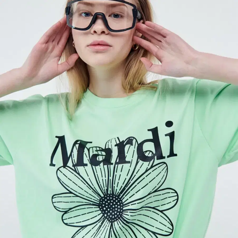 마르디메르크디 플라워 티셔츠 민트 flower tee mint