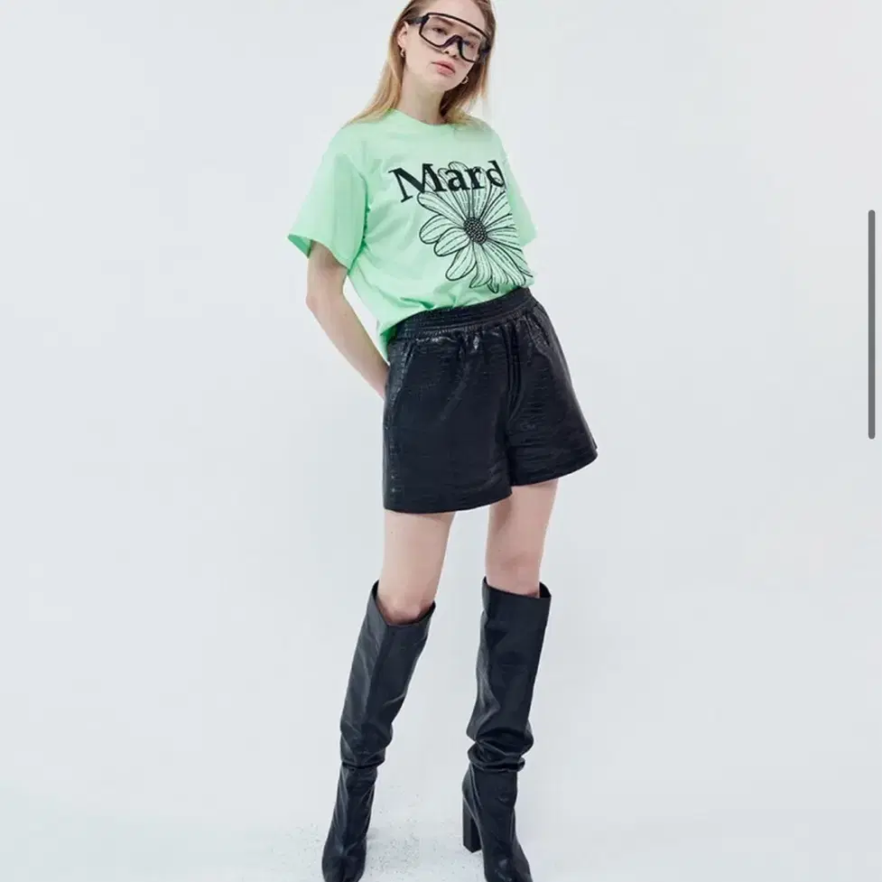 마르디메르크디 플라워 티셔츠 민트 flower tee mint