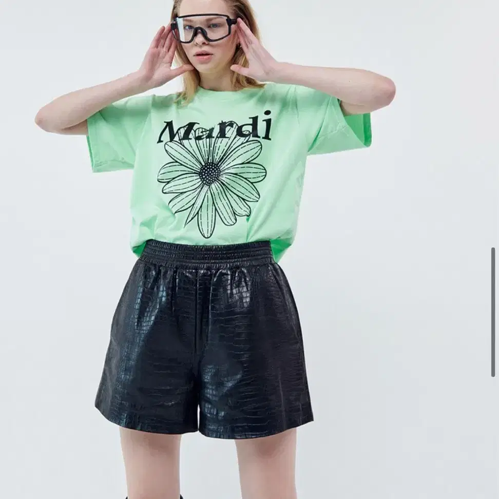 마르디메르크디 플라워 티셔츠 민트 flower tee mint