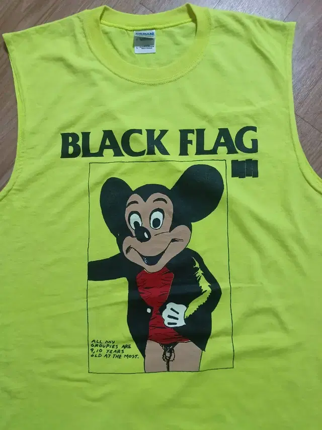 블랙플래그 black flag 미키마우스 mickey 밴드티 빈티지 반팔