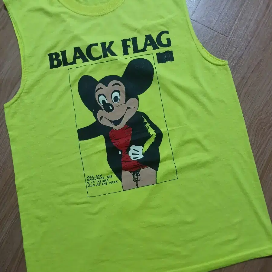 블랙플래그 black flag 미키마우스 mickey 밴드티 빈티지 반팔