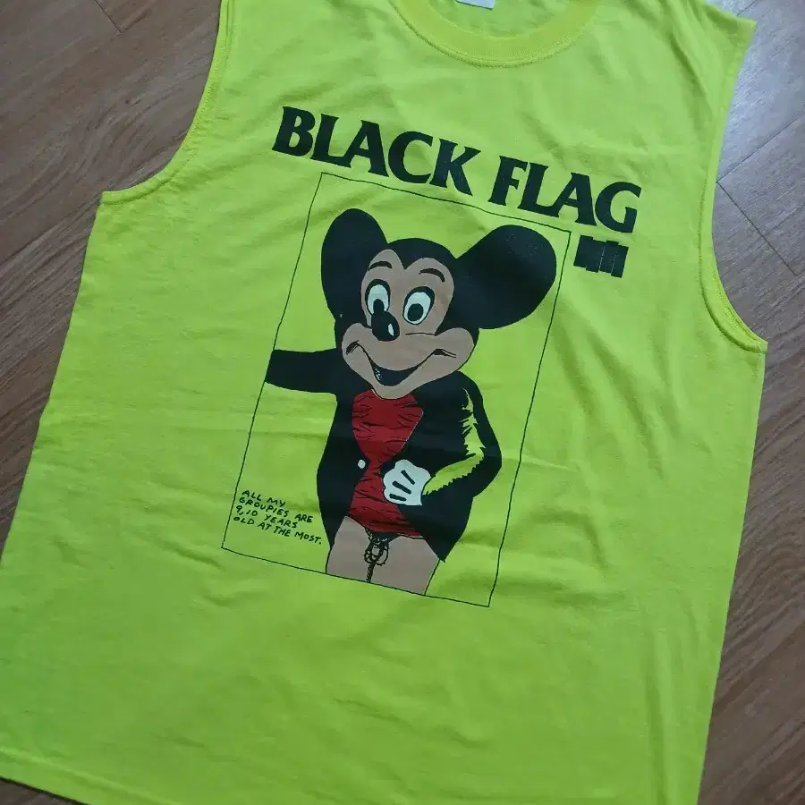 블랙플래그 black flag 미키마우스 mickey 밴드티 빈티지 반팔