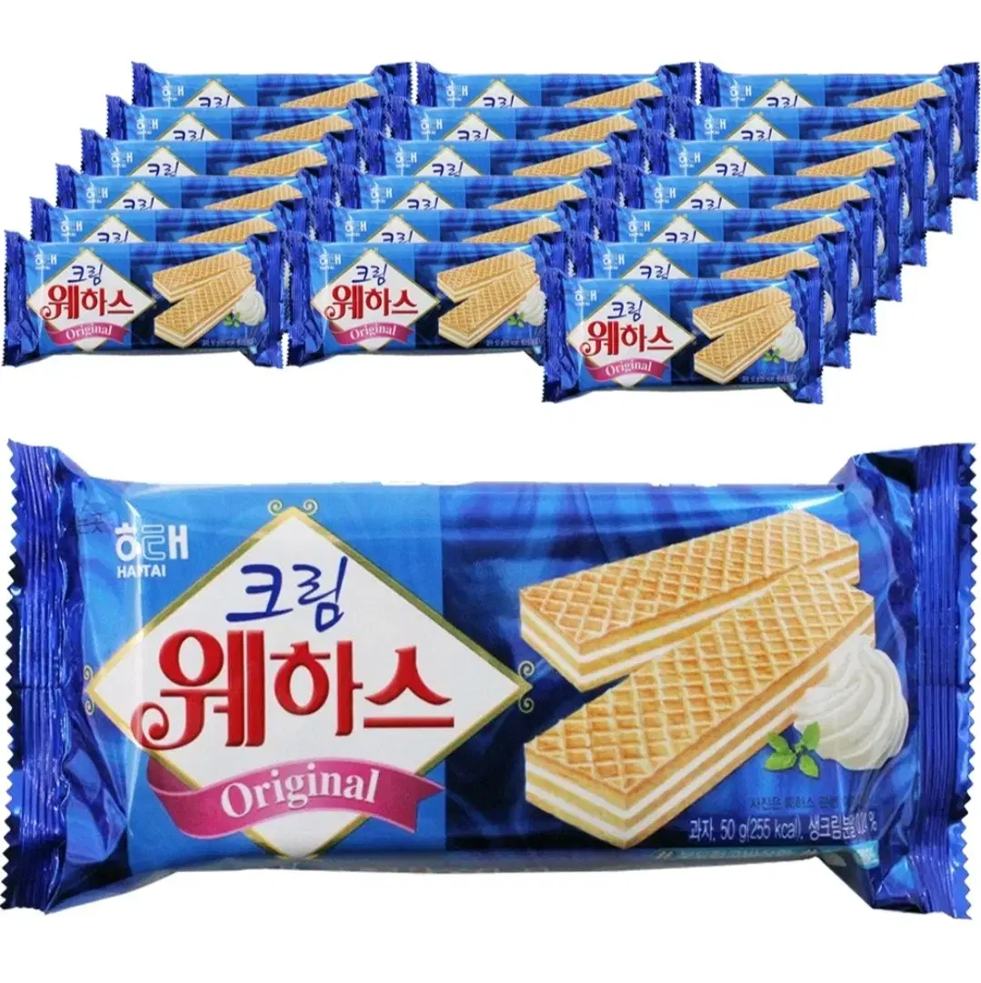 [무료배송] 해태제과 크림 웨하스 50g 20개