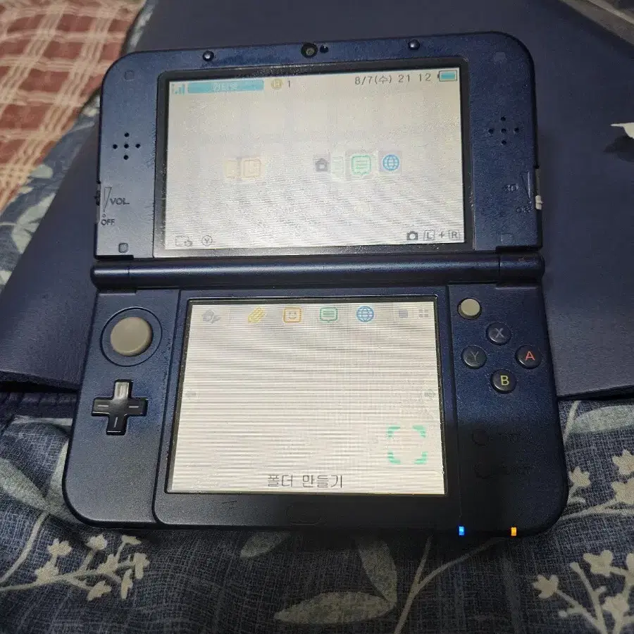 뉴3dsxl 블루 +펜 +충전기