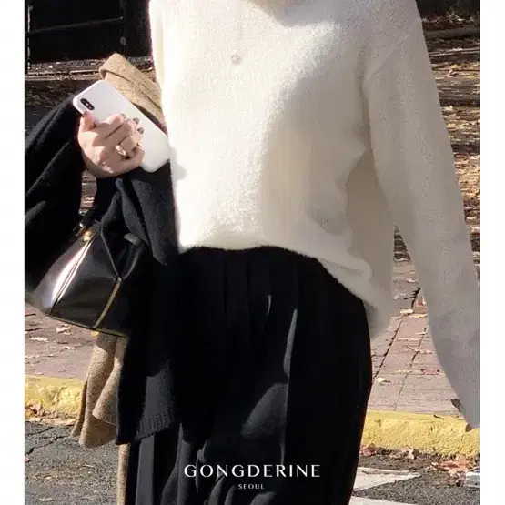 공드린 G cobble knit 화이트, 레몬 새상품