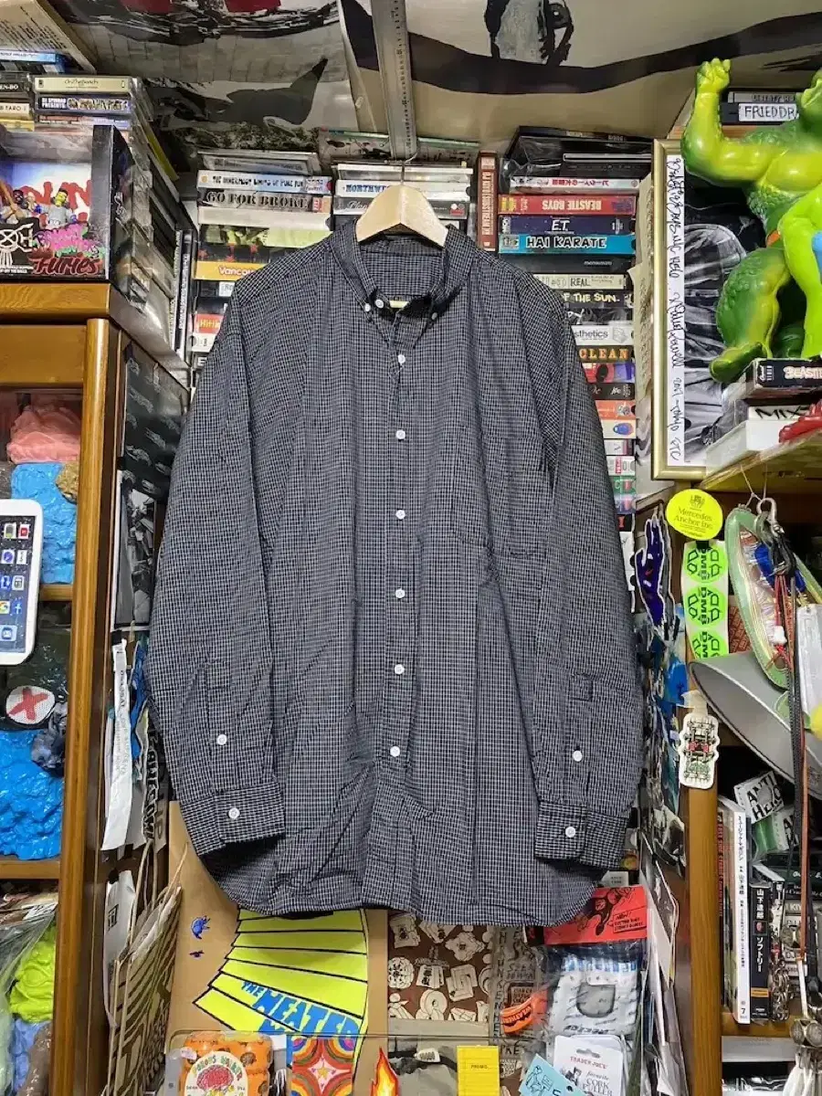 (최종가)SSZ 23AW MINNANO Collaboration Shirt L Black Check