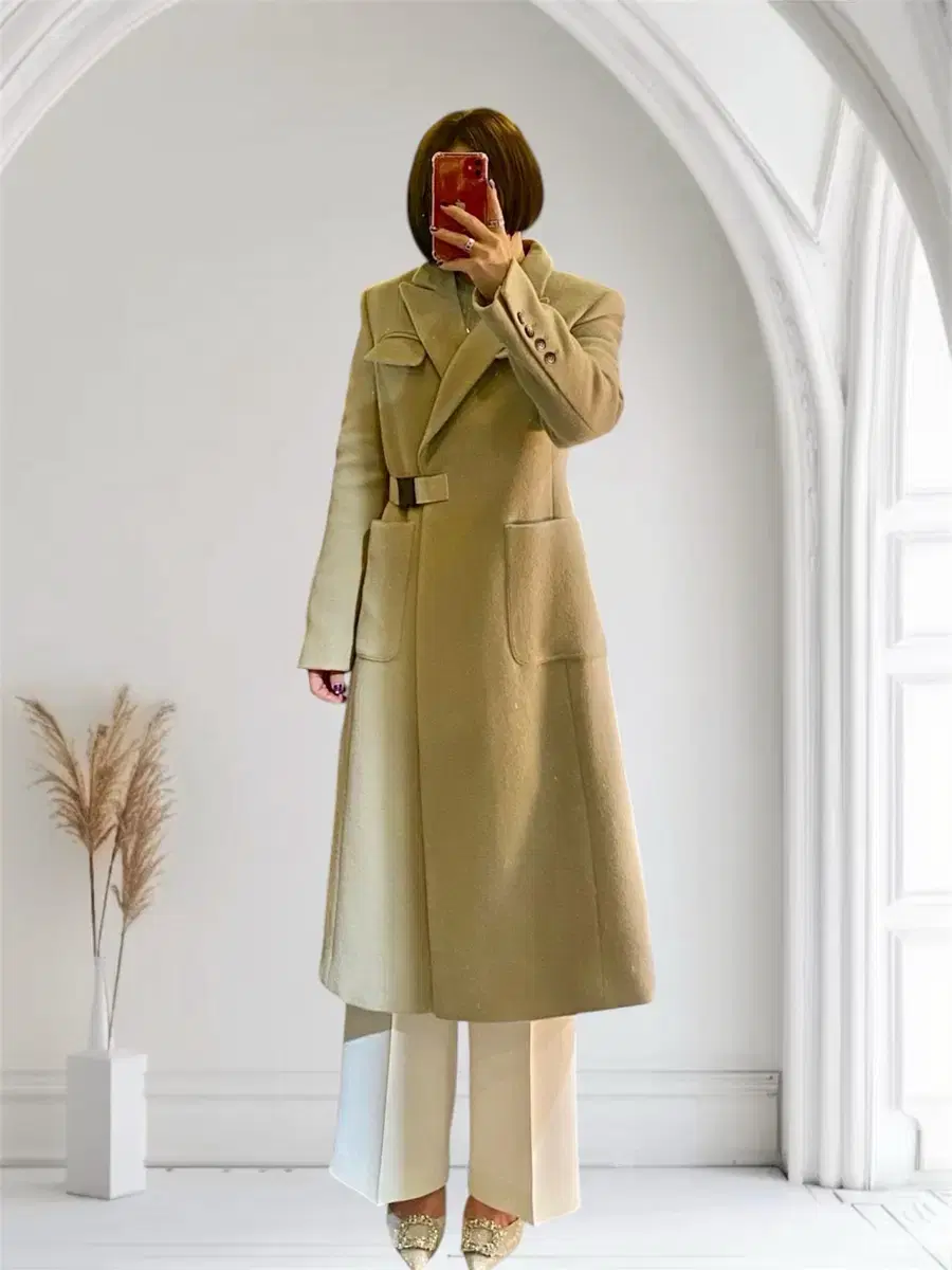 JS New York Style Sale(Same Day Shipping)Sold Out Belt Buckle Point Wool Long Coat(Currently unavailable)