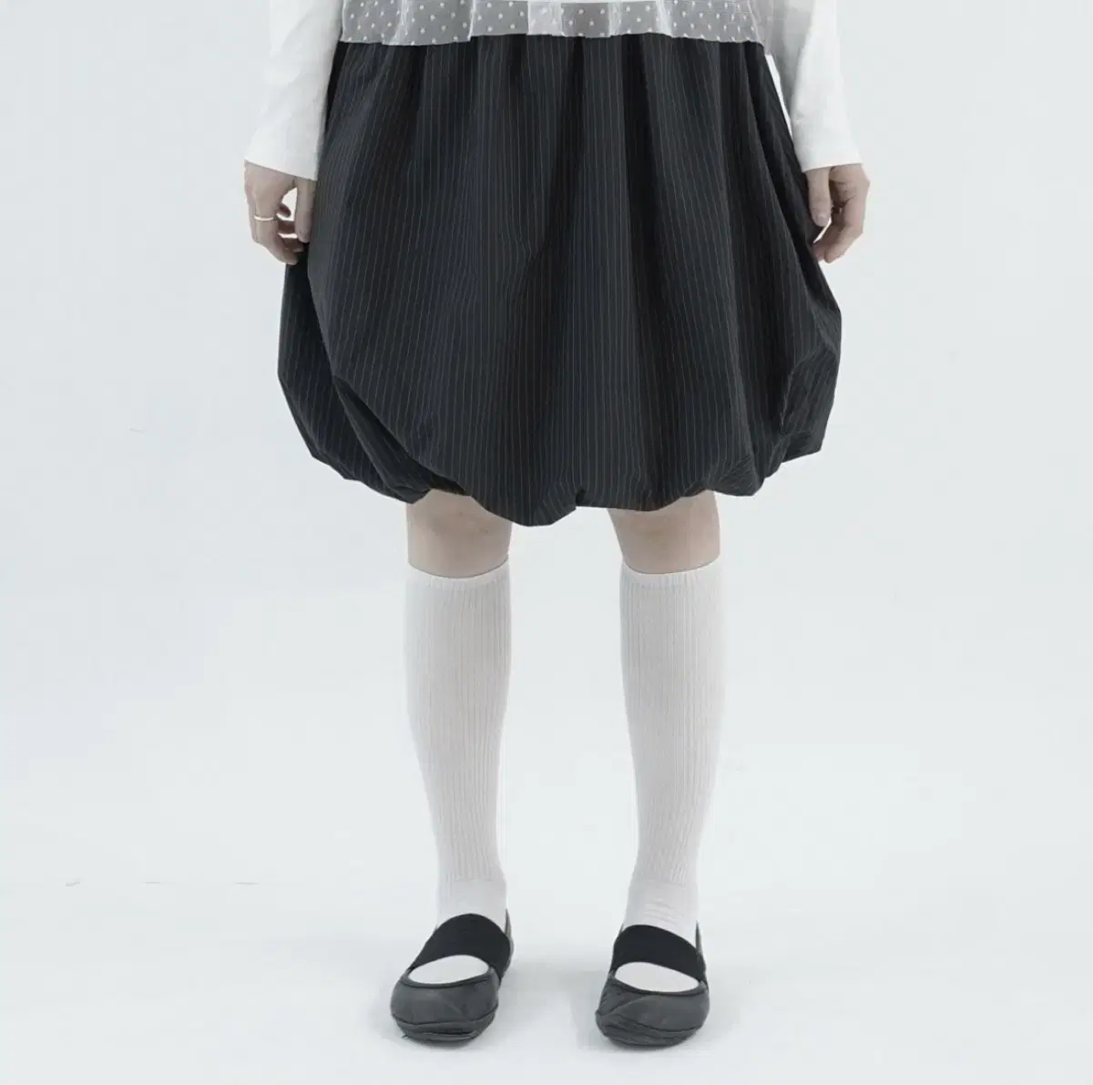 피에브레 펌킨 스커트 STRIPE MIDI PUMKIN SKIRT