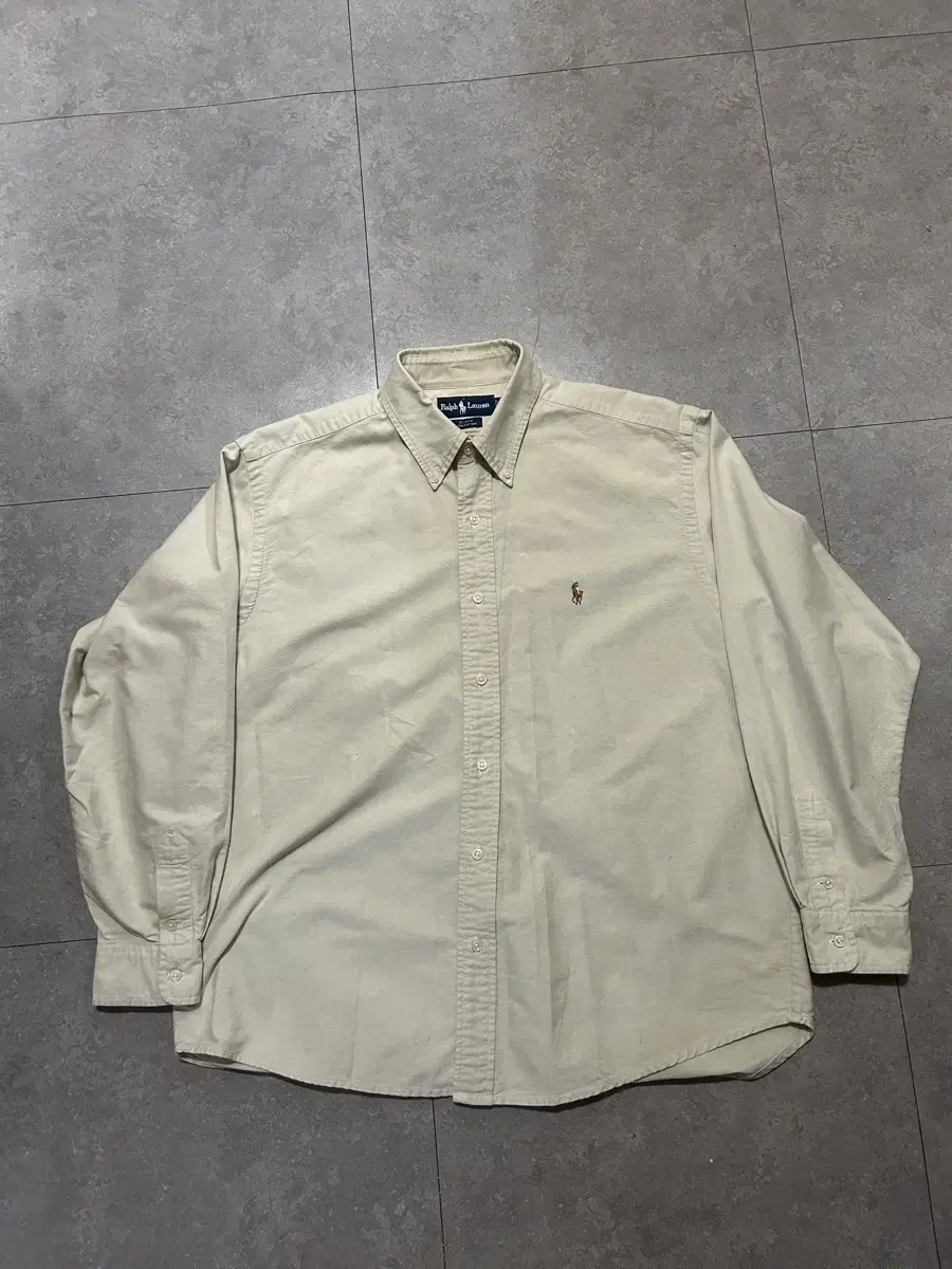 Ralph Lauren Polo Beige Blake fit vintage oxford cotton shirt