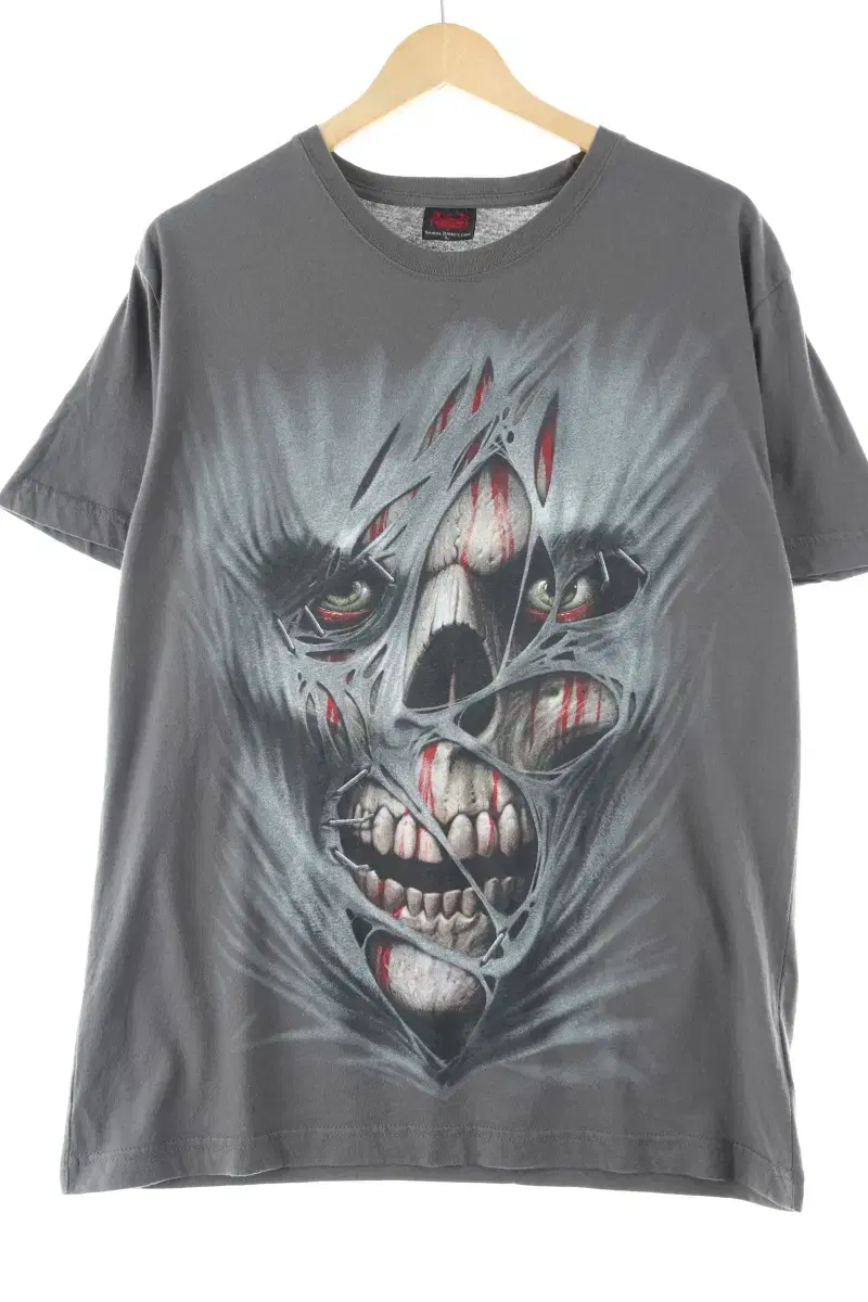 (L) BrandVintage Short-Sleeved T-Shirt Skull Skull Old School-E88A