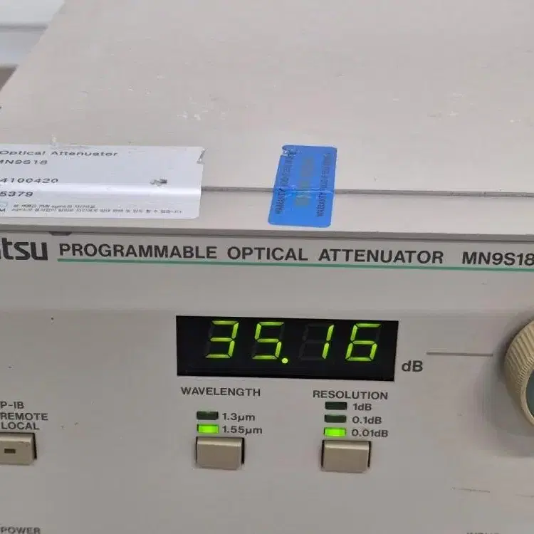 Anritsu Programmable 광감쇠기 MN9S18 광 감쇠기.