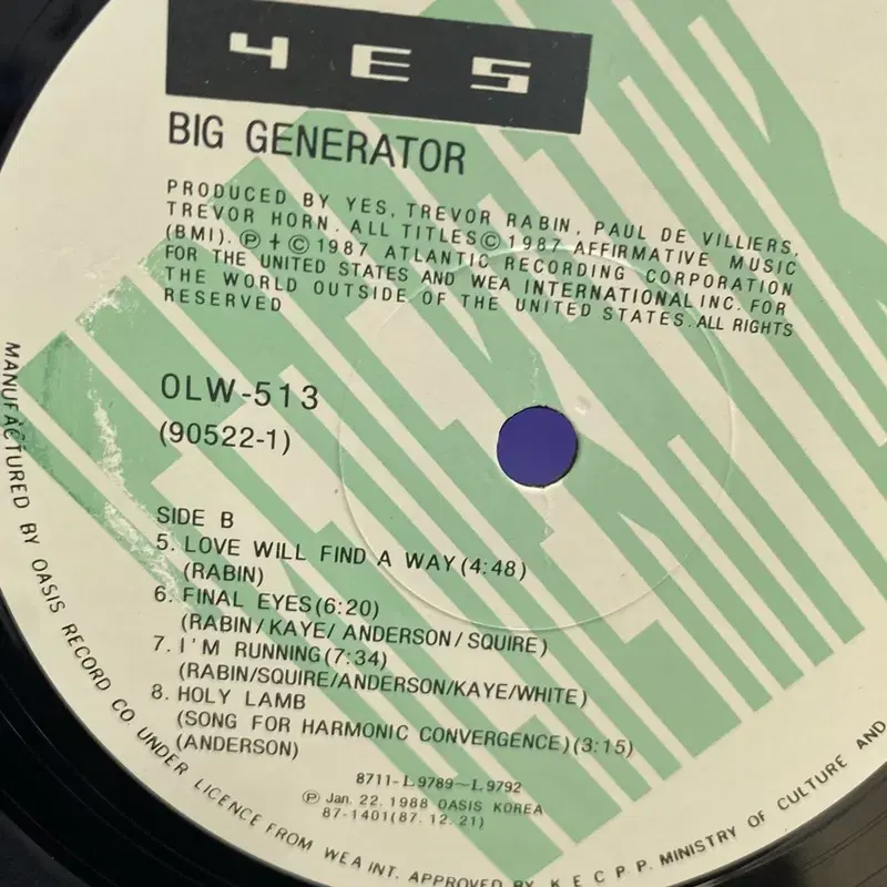 BIG GENERATOR  LP / AA3972