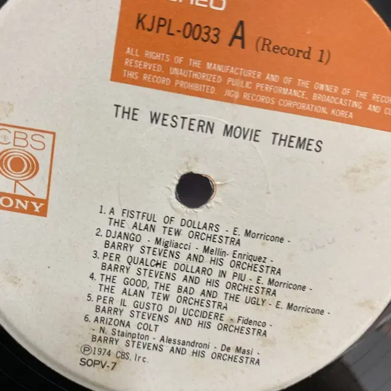 THE WESTERN MOVIE THEMES LP / AA3987