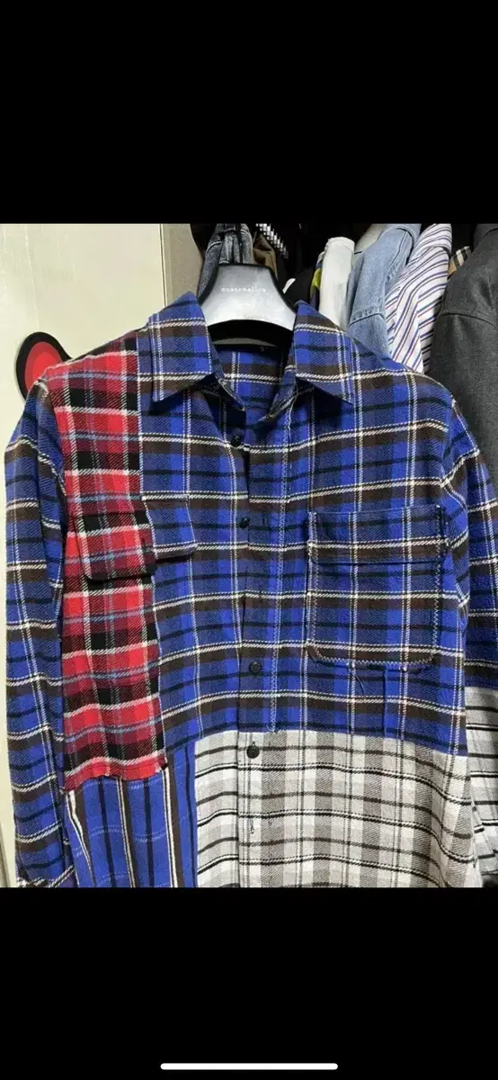 Off-white flannel shirt