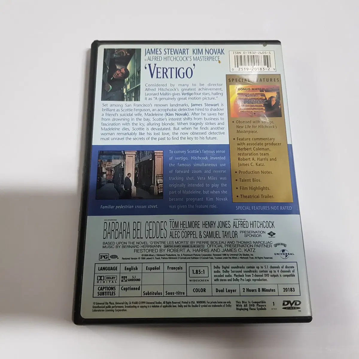 Vertigo   영문판 1998 DVD