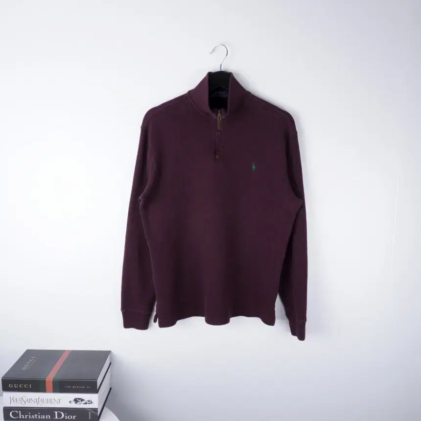 Polo basic logo vahn zip-up cotton long sleeve knit VIA0415