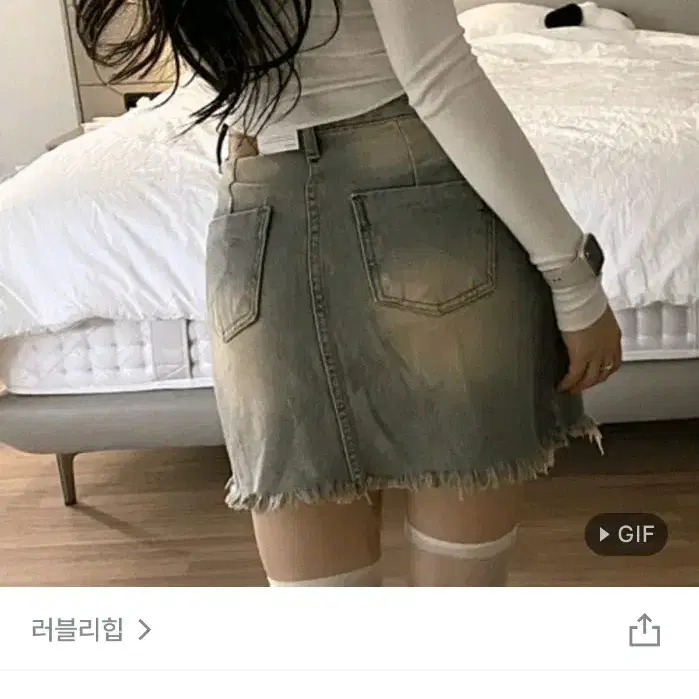 러블리힙 에스닉 데님 스커트