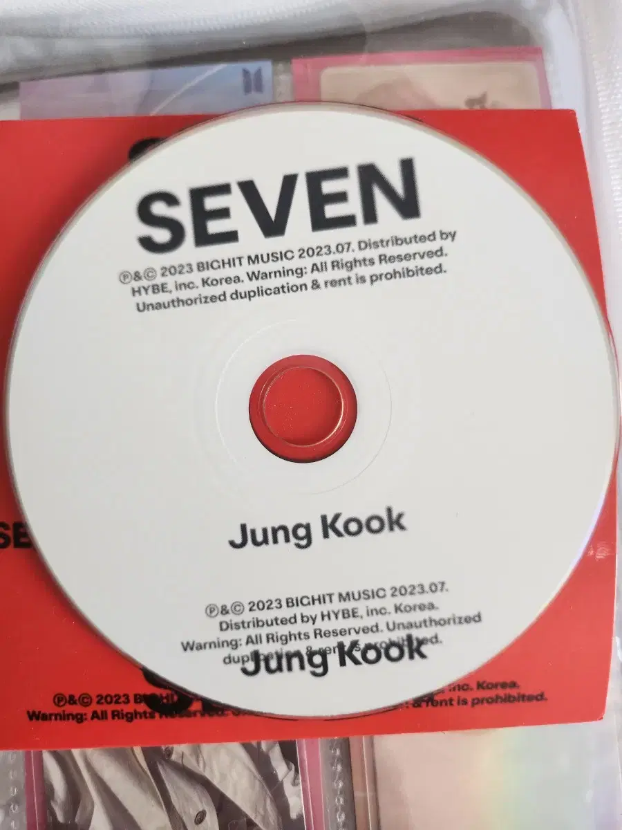 방탄소년단 정국 seven 세븐 CD