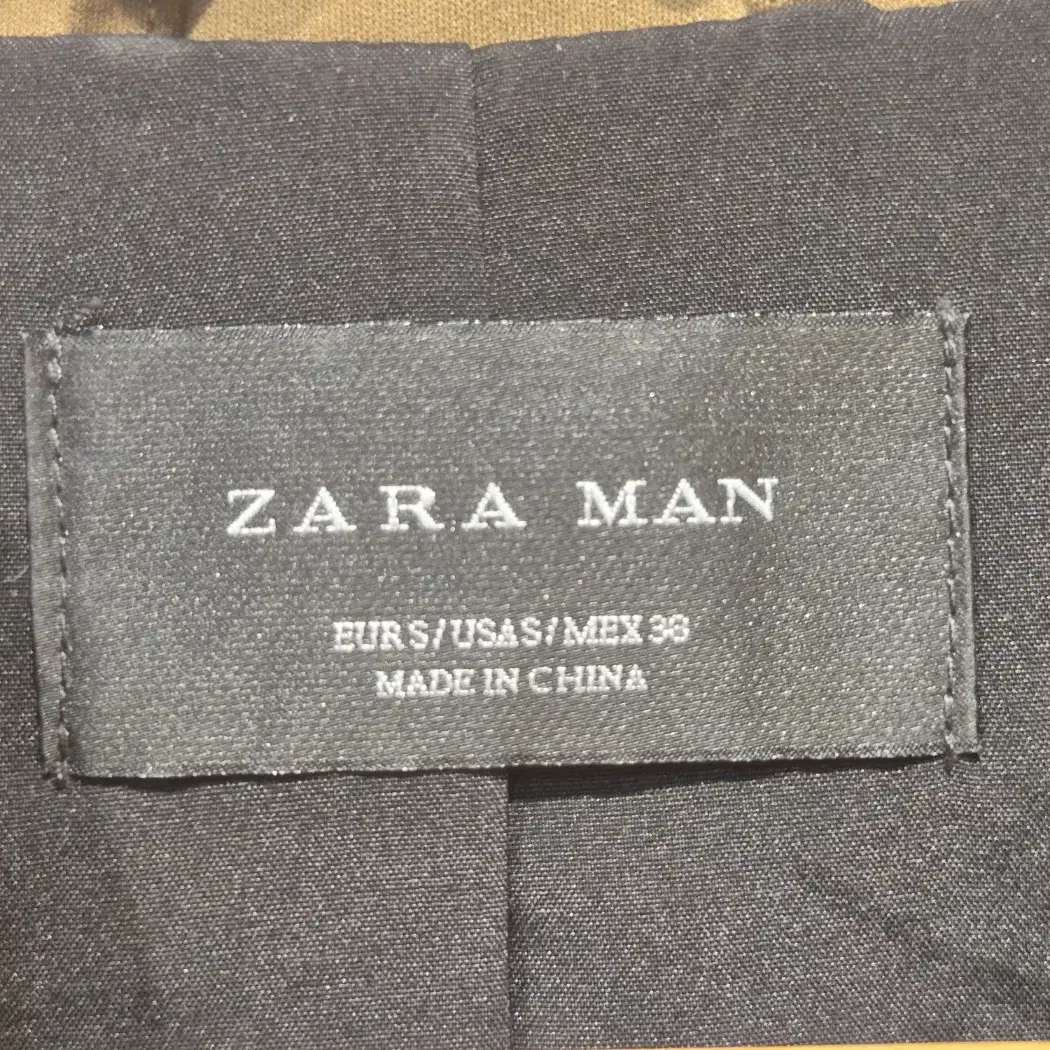 [US S] ZARA 세미오버핏 맥코트 브라운