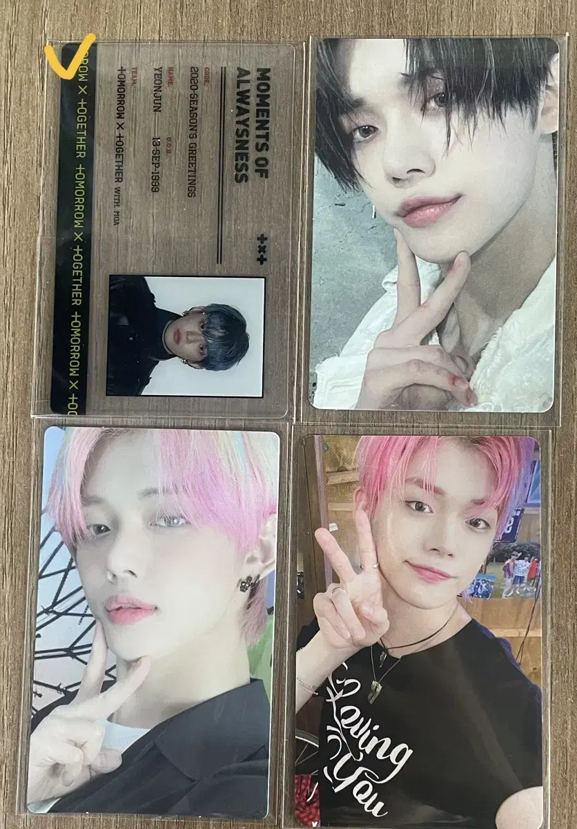 TXT yeonjun soobin beomgyu taehyun Hearning photocard WTS