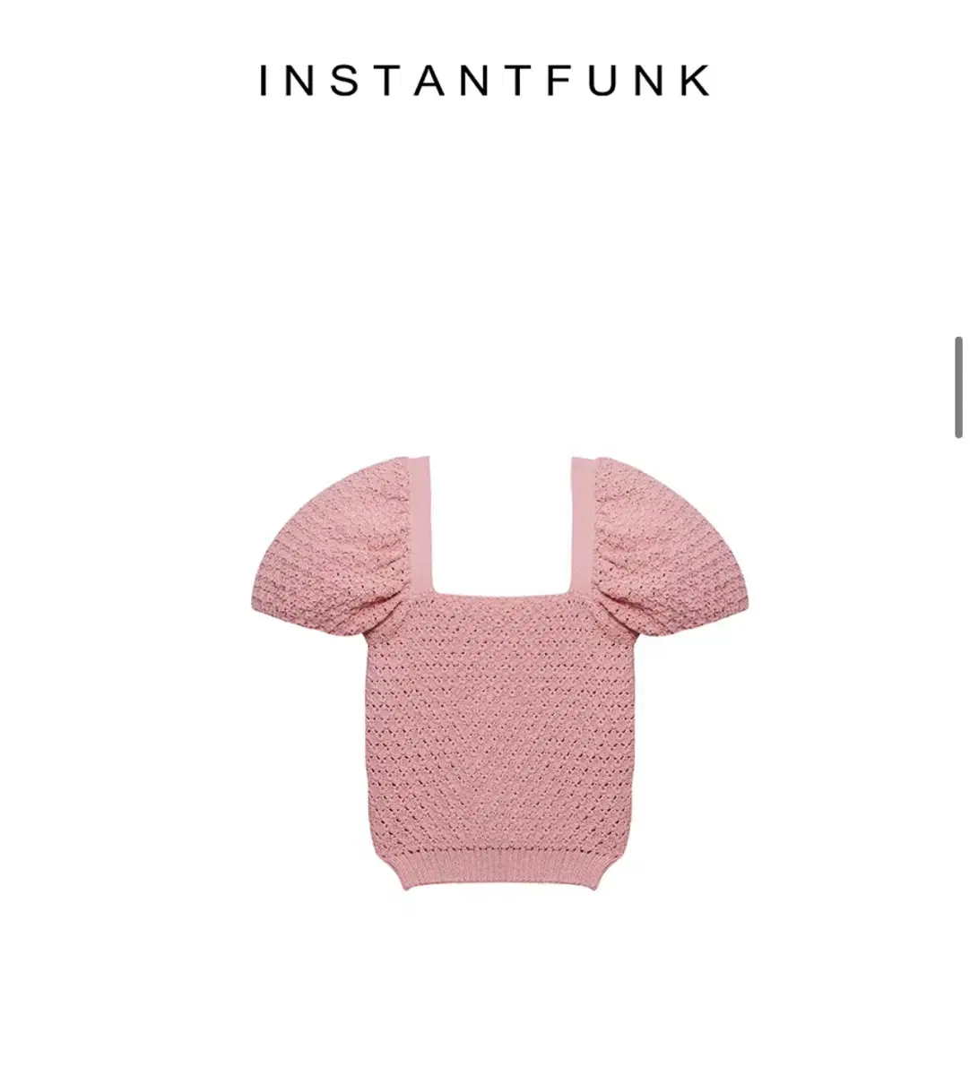 *NEW* Instant Punk Square Neck Puff Crop Knit