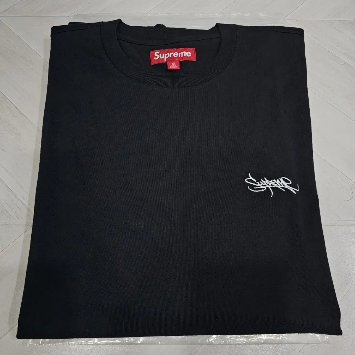 Supreme Washed Tag 24SS XL 슈프림 워시드 택 티셔츠