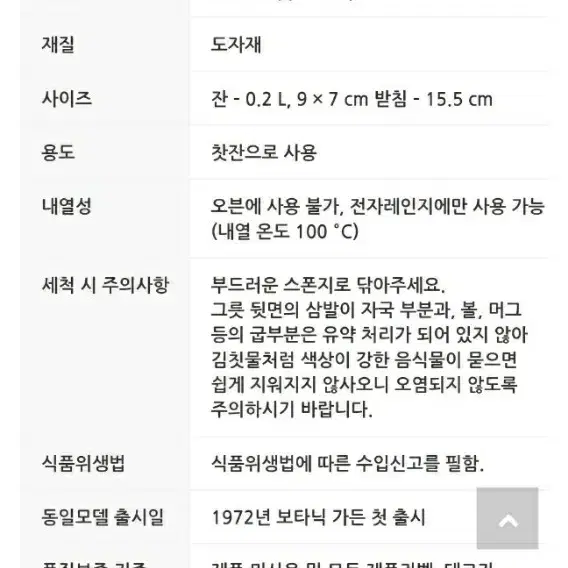 공식수입정품)영국포트메리온 보타닉가든 신형찻잔 6셋트(백화점새상품