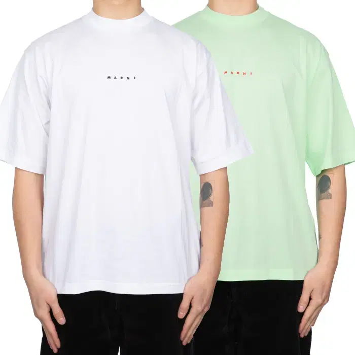 Marni Mini Logo Over Short Sleeve T-shirt HUMU0223P1