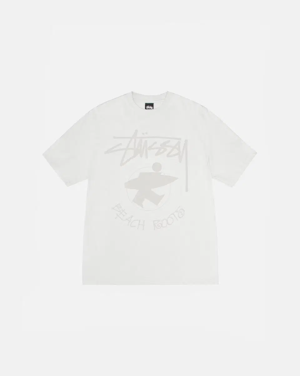 L Stussy Beach Llew Pigmented Dyed Tee Natural