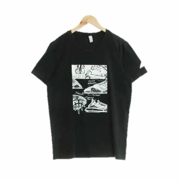 Adidas Black Printed Cotton Blend Round Vahn Palmetto [XL]