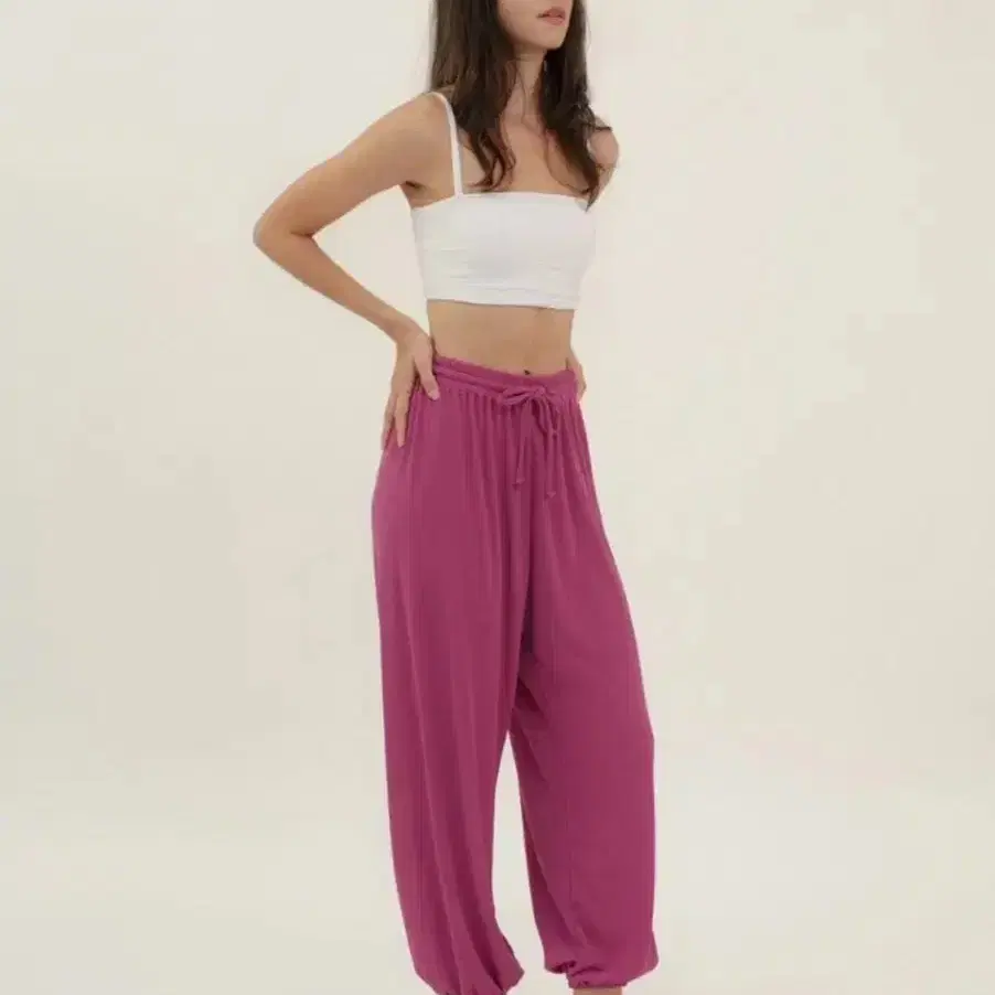 부디무드라 립조거 푸시아 Rib jogger pants XS, S